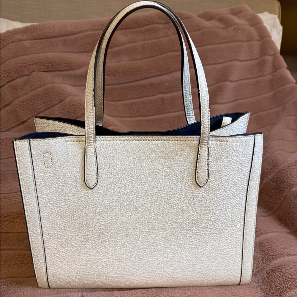 Banana Republic White Leather Tote Bag